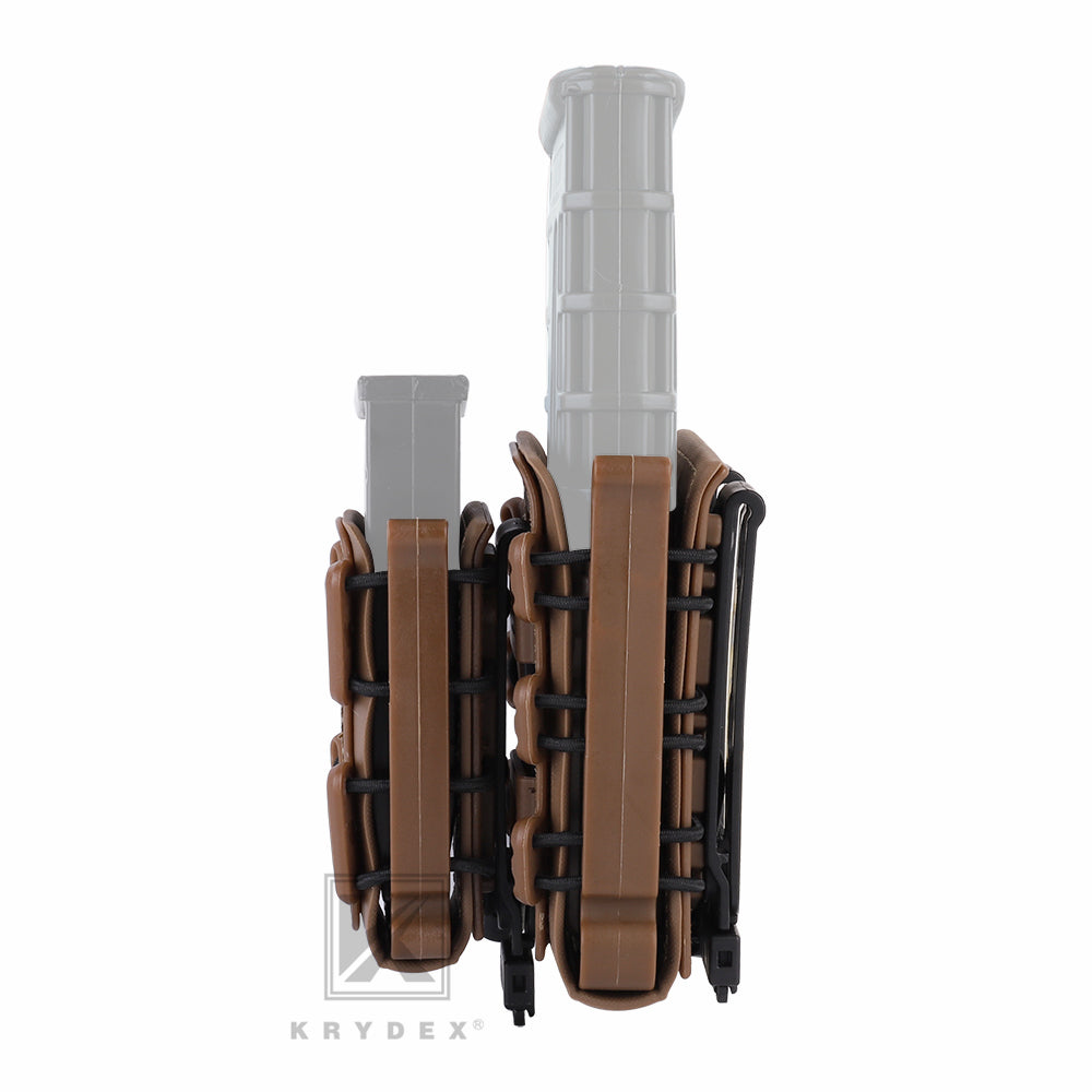 KRYDEX Soft Shell Magazine Pouch for 5.56mm 7.62mm & 9mm Pistol Mag Molle Clip