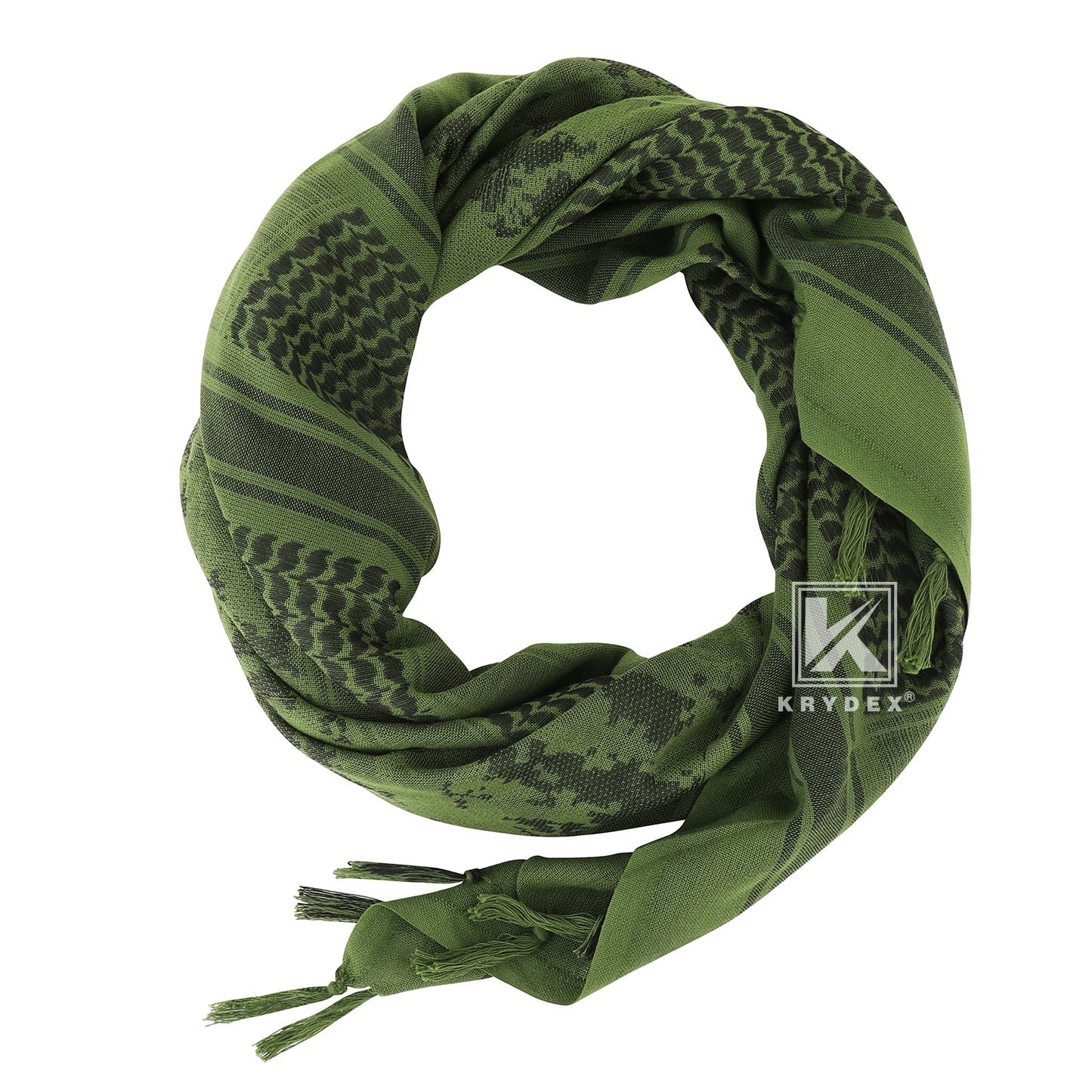 Krydex Tactical Scarf Headwrap Facecover Cotton Shemagh Breathable Balaclava Face Mask Neck Gaiter 43” x 43”