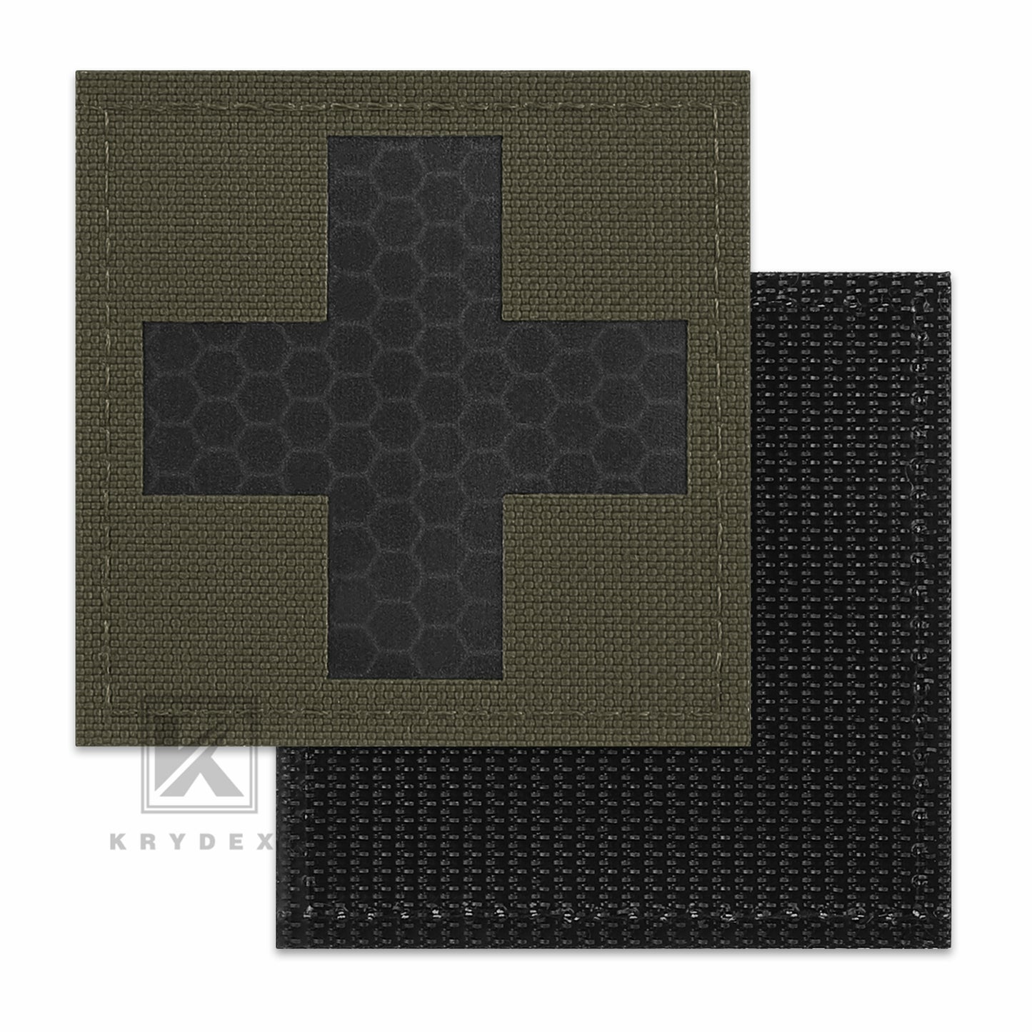 Krydex 2pcs Medical Cross Patches First Aid MED Badge Emergency IFAK Trauma Reflective Patch 2x2 In.