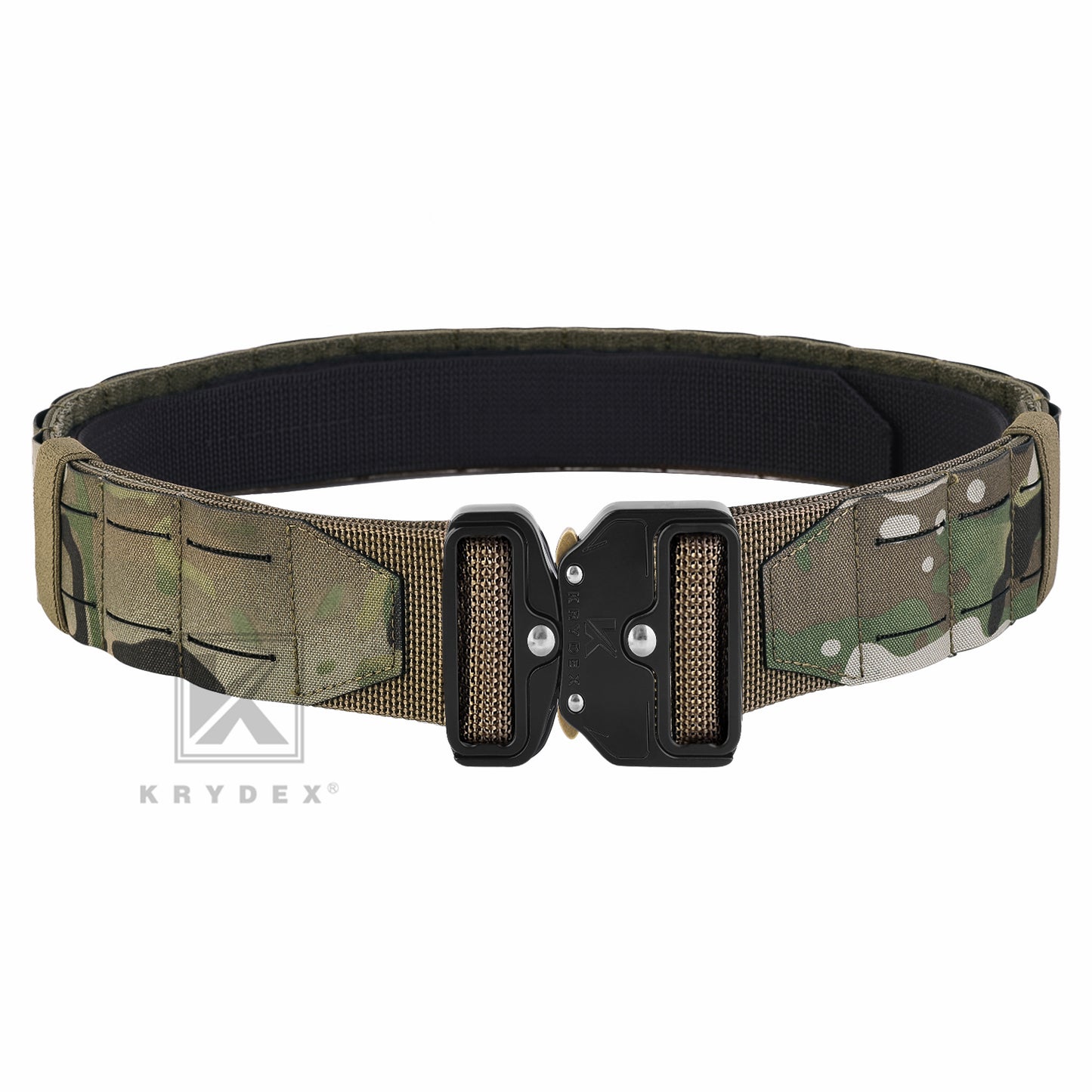 Krydex Tactical Molle Belt Quick Release Duty Gun Shooting Belt Laser Molle Padded Load Bearing Stiffened Belt