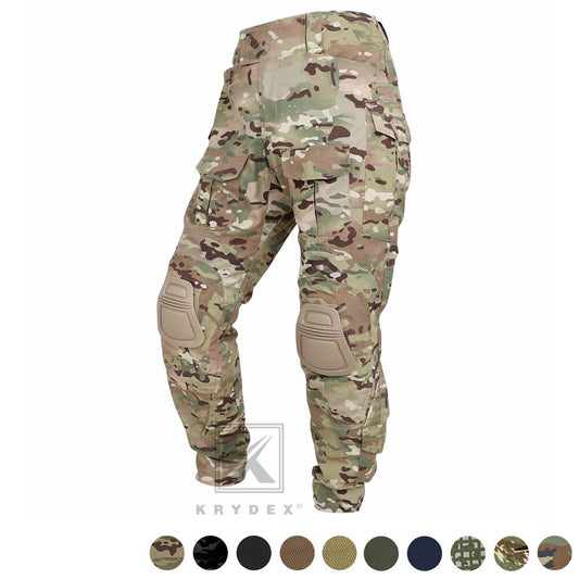 KRYDEX Combat Pants Tactical Cargo Trousers With Knee Pads