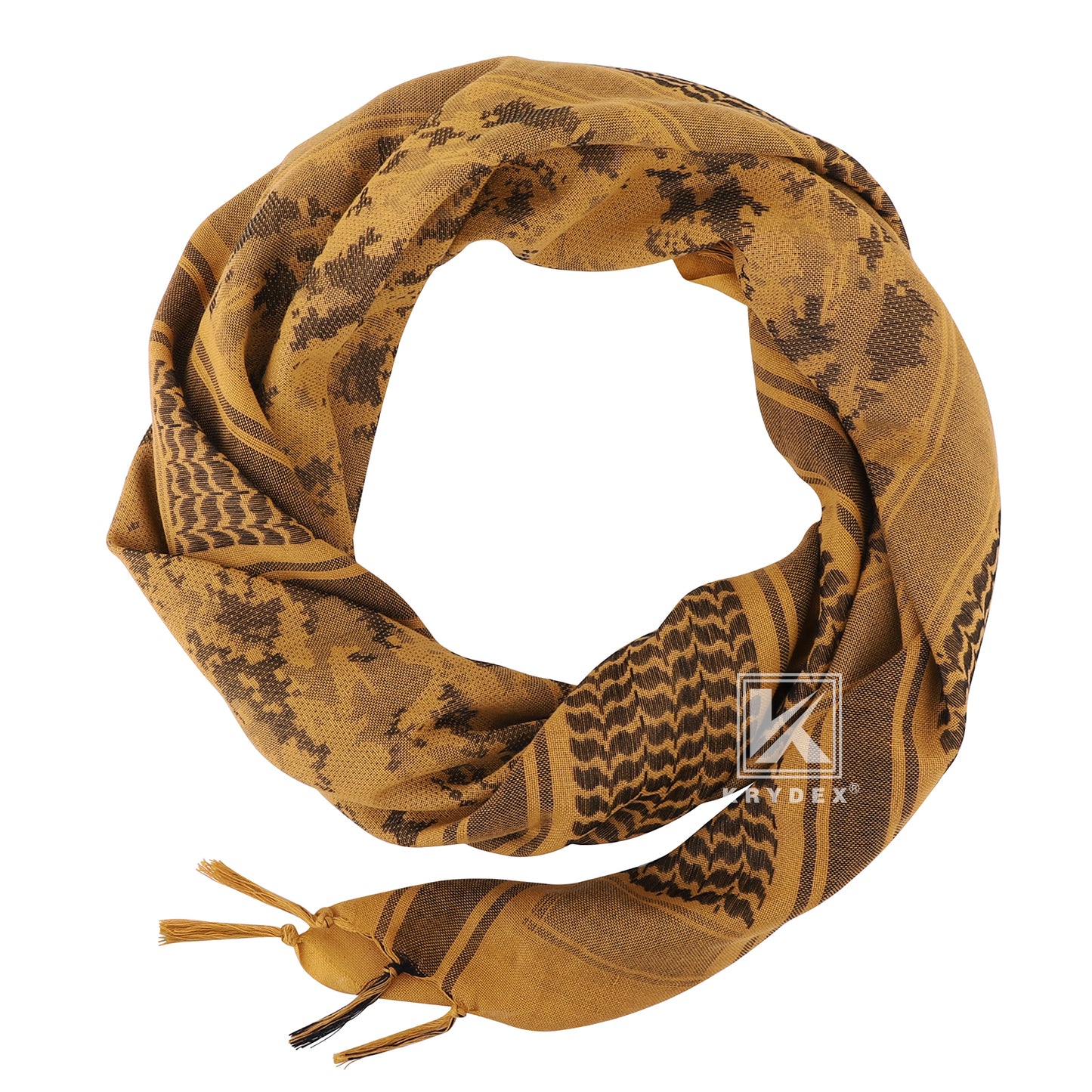 Krydex Tactical Scarf Headwrap Facecover Cotton Shemagh Breathable Balaclava Face Mask Neck Gaiter 43” x 43”