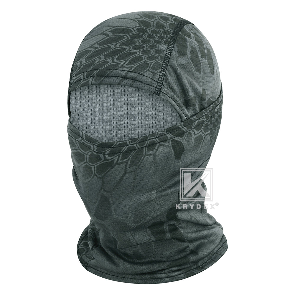 Krydex Tactical Face Mask Balaclava Camouflage Full Head Wrap Quick Dry Neck Gaiter UV Protection Hood for Motorcycle Cycling Hiking Hunting