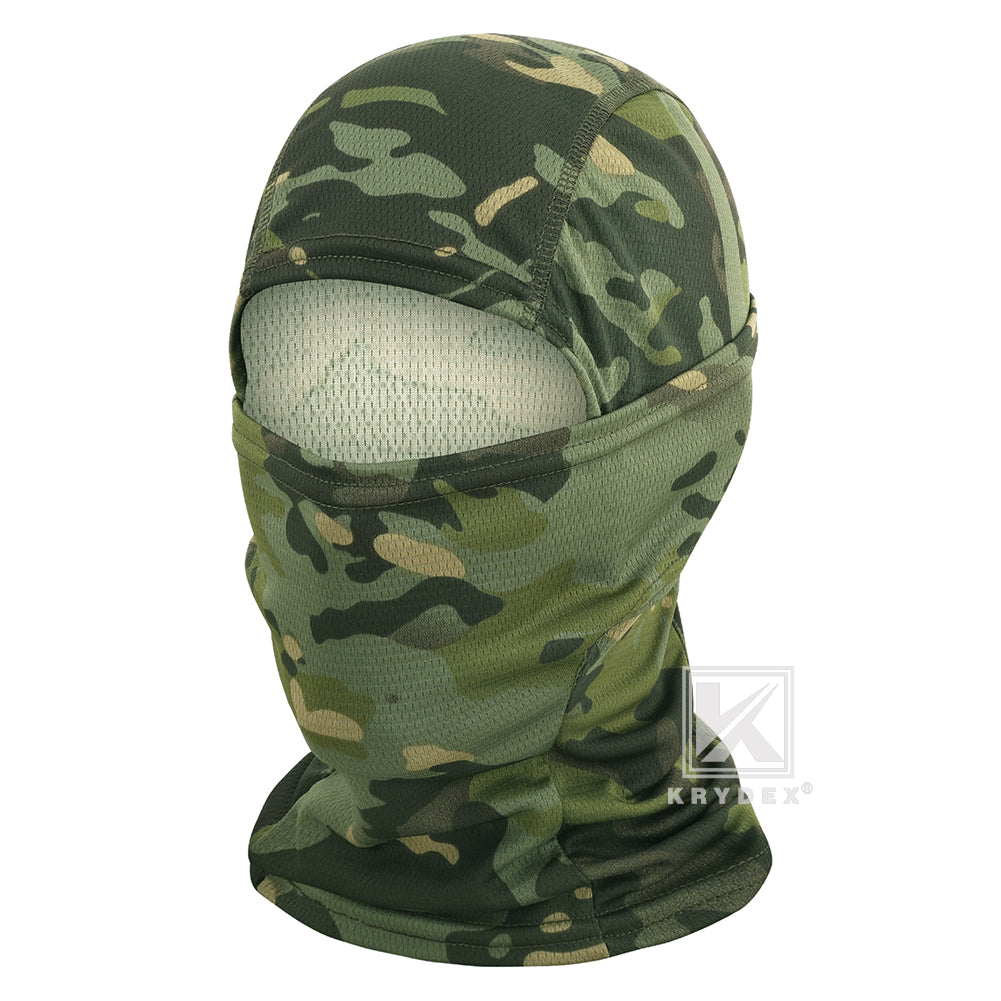 Krydex Tactical Face Mask Balaclava Camouflage Full Head Wrap Quick Dry Neck Gaiter UV Protection Hood for Motorcycle Cycling Hiking Hunting