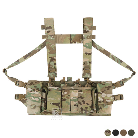 Krydex Tactical Chest Rig UW Gen IV Low Profile Micro Fight Rigs Carrier 556 9mm GP Pouch H Harness