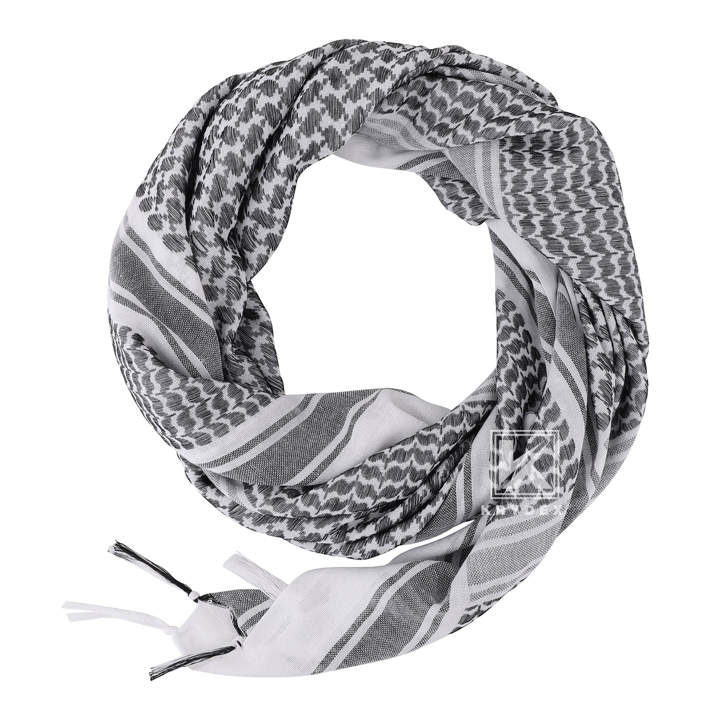 Krydex Tactical Scarf Headwrap Facecover Cotton Shemagh Breathable Balaclava Face Mask Neck Gaiter 43” x 43”