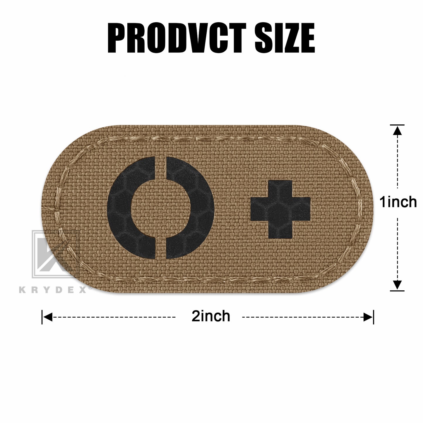 Krydex 4pcs AB+ POS Blood Type Patches Tactical Reflective Hook & Loop Badge First Aid Emergency IFAK Trauma Patch 2x1 In.