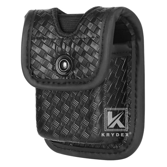 Krydex Glove Holder Basket Weave Molded Pager Pouch Latex Nitrile Disposable Gloves Pouch Fits 2" & 2.25" Duty Belt For Police Firefighter Law enforcement EMT Paramedic First Responders