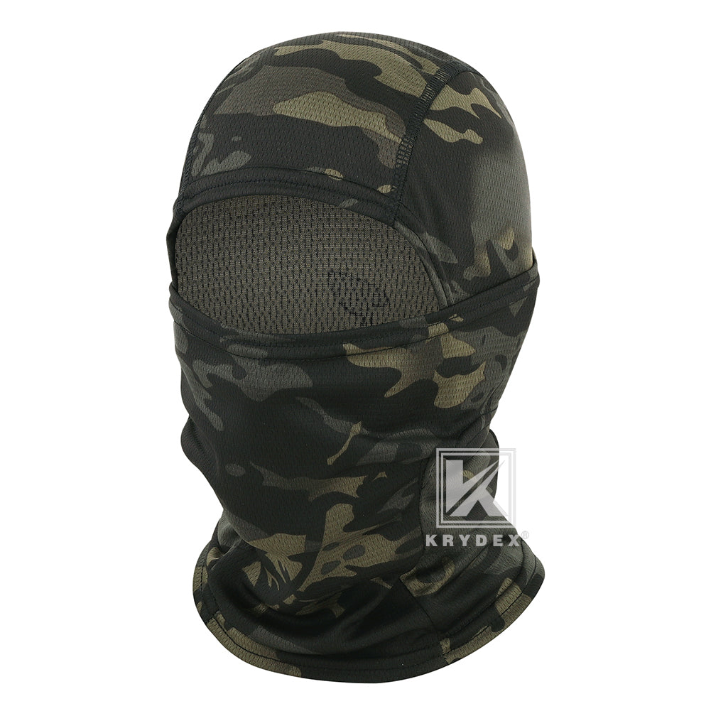 Krydex Tactical Face Mask Balaclava Camouflage Full Head Wrap Quick Dry Neck Gaiter UV Protection Hood for Motorcycle Cycling Hiking Hunting