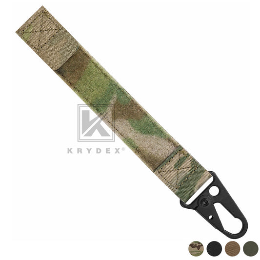 Krydex Tactical Belt Keeper Utility Hook Key Holder Keychain Gloves Carabiner Chemstick Clip MOLLE / Hook & Loop Battle Belt & Plate Carrier