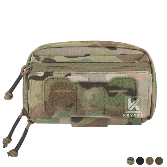 Krydex Tactical Admin Pouch Chest Bag MOLLE Utility Pouch Front Pocket for Vest and Chest Rig