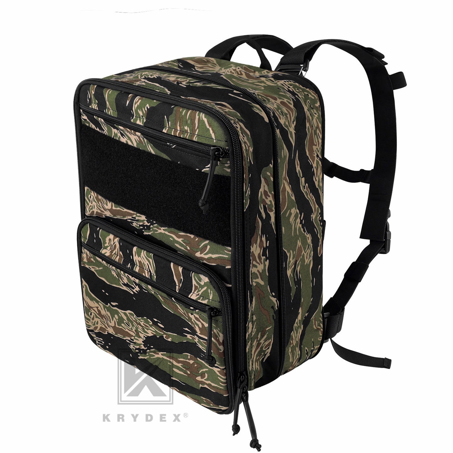 KRYDEX Tactical D3CR Chest Rig 5.56 7.62 Rifle Pistol Mag Pouch Placard Carrier with D3 Flatpack Tactical Backpack