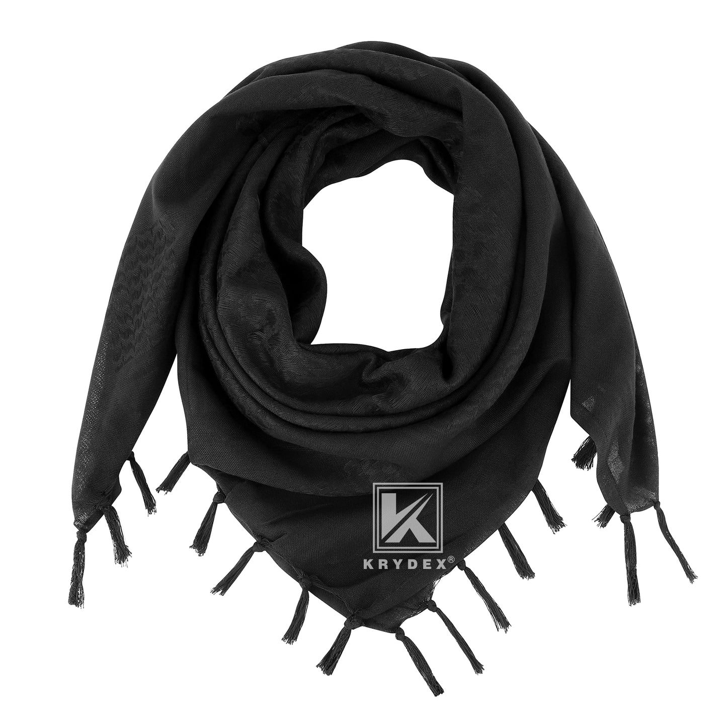 Krydex Tactical Scarf Headwrap Facecover Cotton Shemagh Breathable Balaclava Face Mask Neck Gaiter 43” x 43”