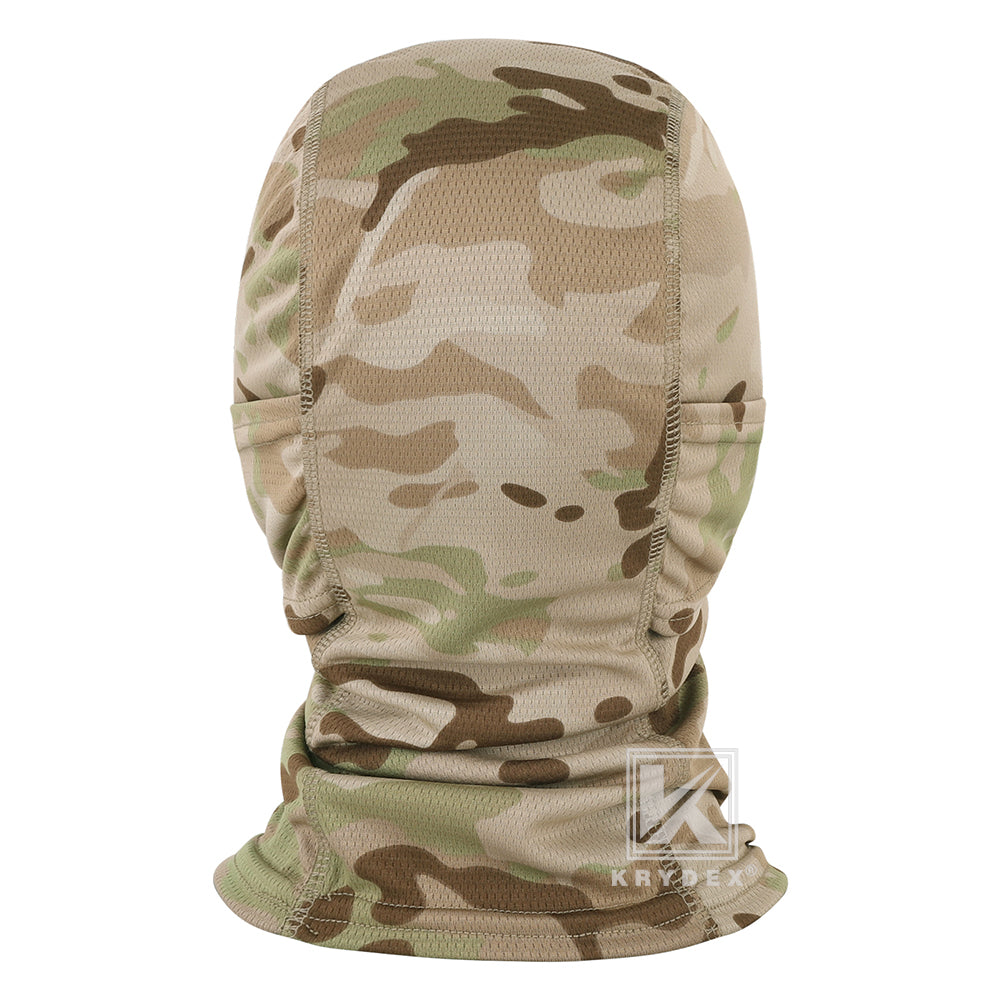 Krydex Tactical Face Mask Balaclava Camouflage Full Head Wrap Quick Dry Neck Gaiter UV Protection Hood for Motorcycle Cycling Hiking Hunting