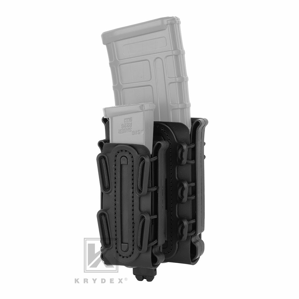 KRYDEX Soft Shell Magazine Pouch for 5.56mm 7.62mm & 9mm Pistol Mag Molle Clip