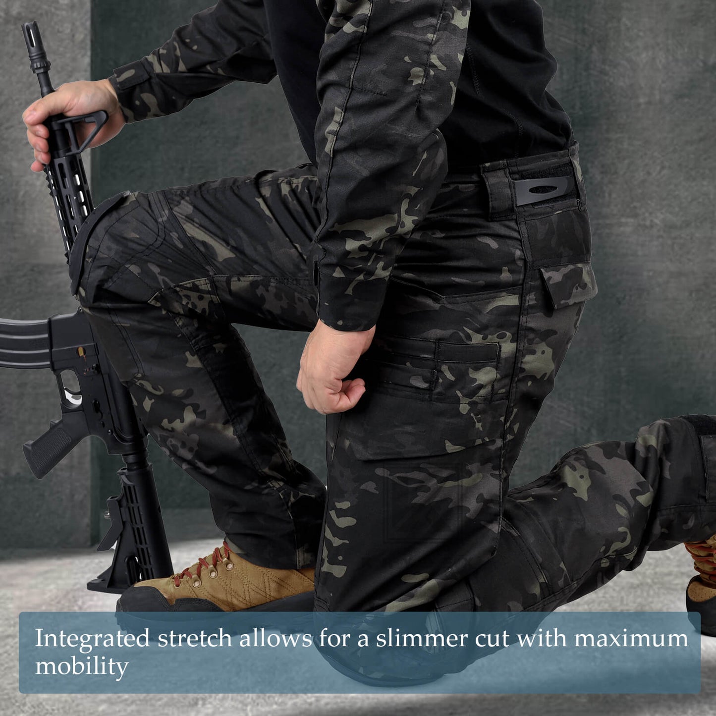 Krydex Tactical Men’s Combat Pants with Knee Pads Uniform Trousers