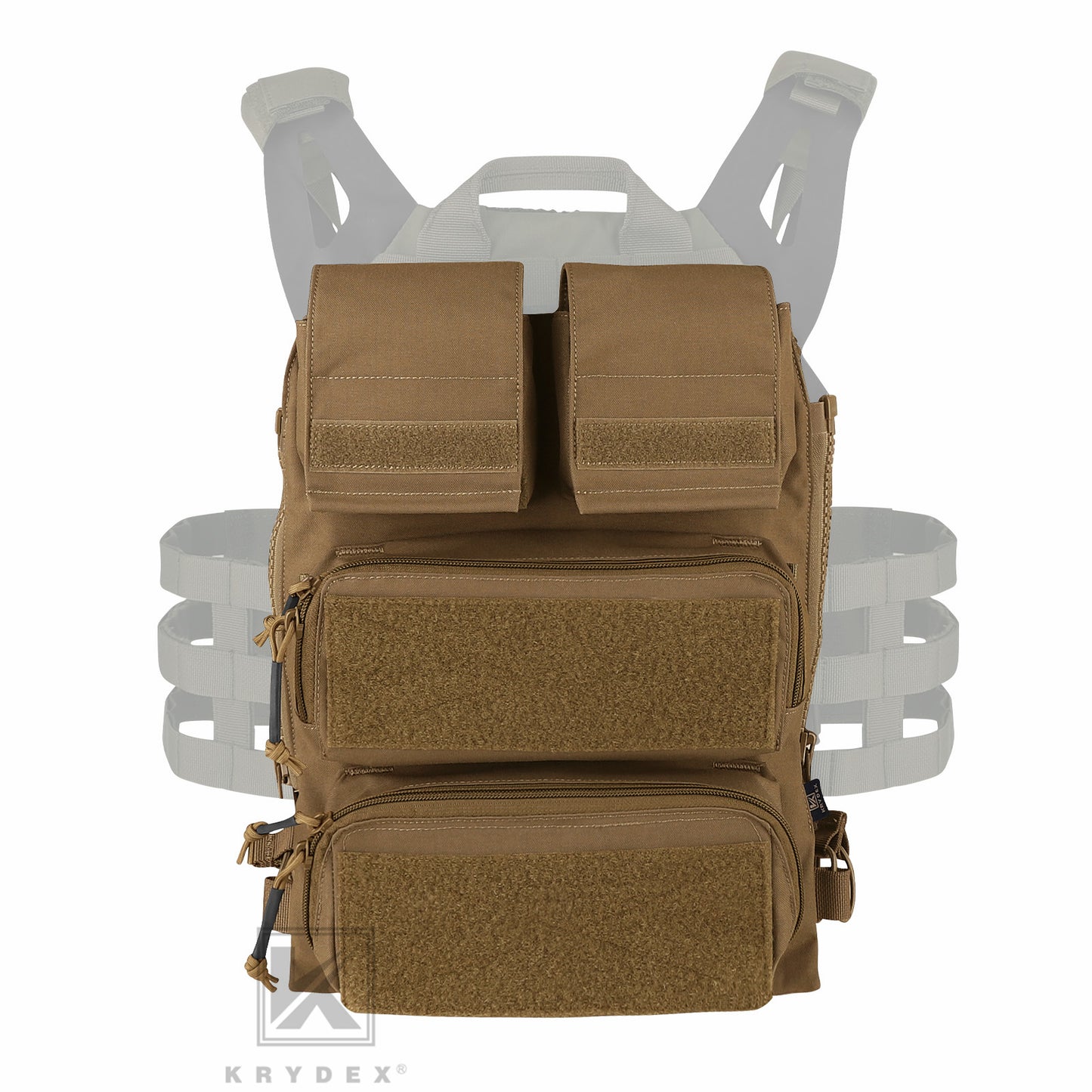 KRYDEX Tactical Modular Zip On Backpack for CPC NCPC JPC 2.0 AVS Vest Zipper Molle Back Panel