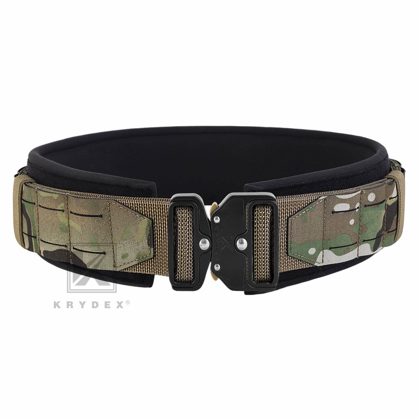 Krydex Tactical Molle Belt Quick Release Duty Gun Shooting Belt Laser Molle Padded Load Bearing Stiffened Belt