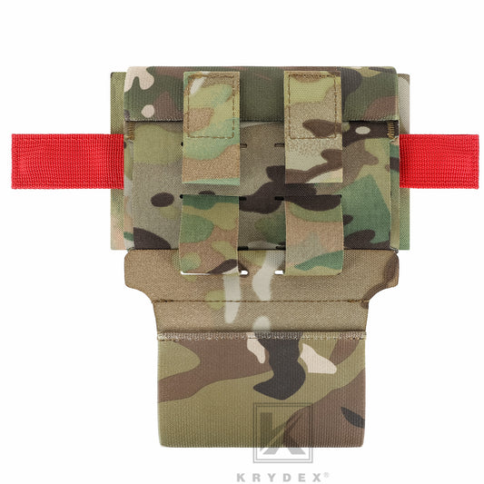 Krydex Tactical Micro Trauma Pouch MED IFAK Kit First Aid Insert Medical Holder Removable Tourniquet Holder MOLLE & Belt Compatible
