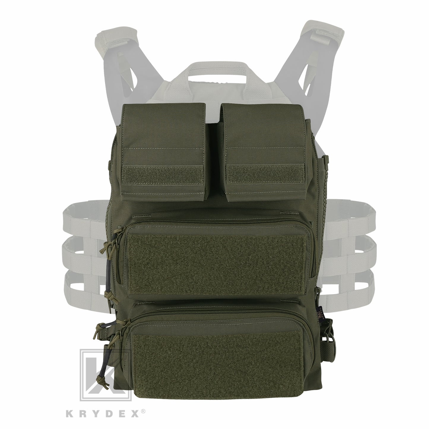 KRYDEX Tactical Modular Zip On Backpack for CPC NCPC JPC 2.0 AVS Vest Zipper Molle Back Panel