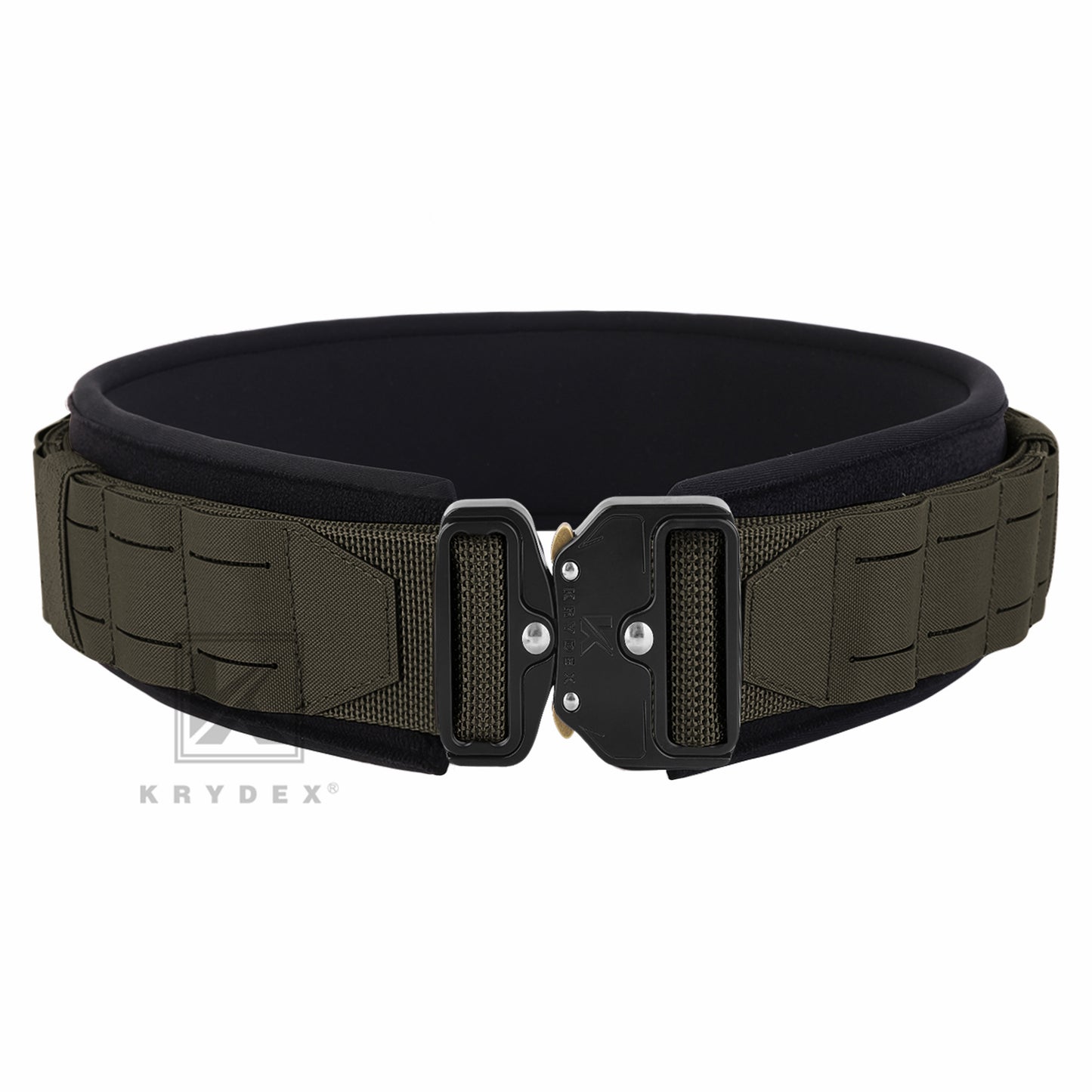 Krydex Tactical Molle Belt Quick Release Duty Gun Shooting Belt Laser Molle Padded Load Bearing Stiffened Belt