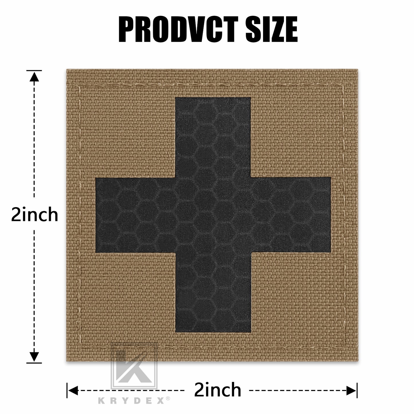 Krydex 2pcs Medical Cross Patches First Aid MED Badge Emergency IFAK Trauma Reflective Patch 2x2 In.