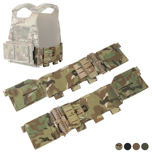 Krydex Tactical Modular Elastic Cummerbund Quick Release Buckle Vest Cummerbund Adjustable Triple Mag Holders Band Fits for K-Zero, JPC, CPC , LBT, FCPC
