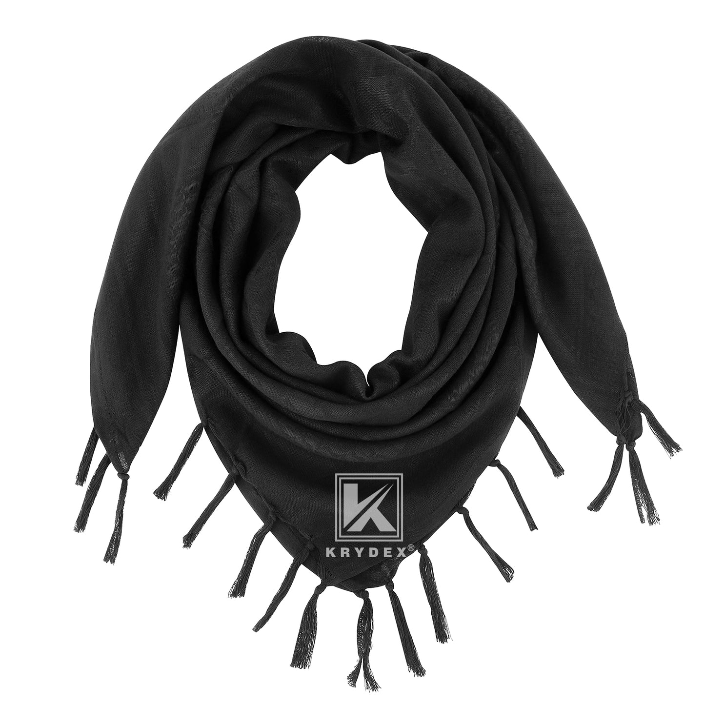 Krydex Tactical Scarf Headwrap Facecover Cotton Shemagh Breathable Balaclava Face Mask Neck Gaiter 43” x 43”