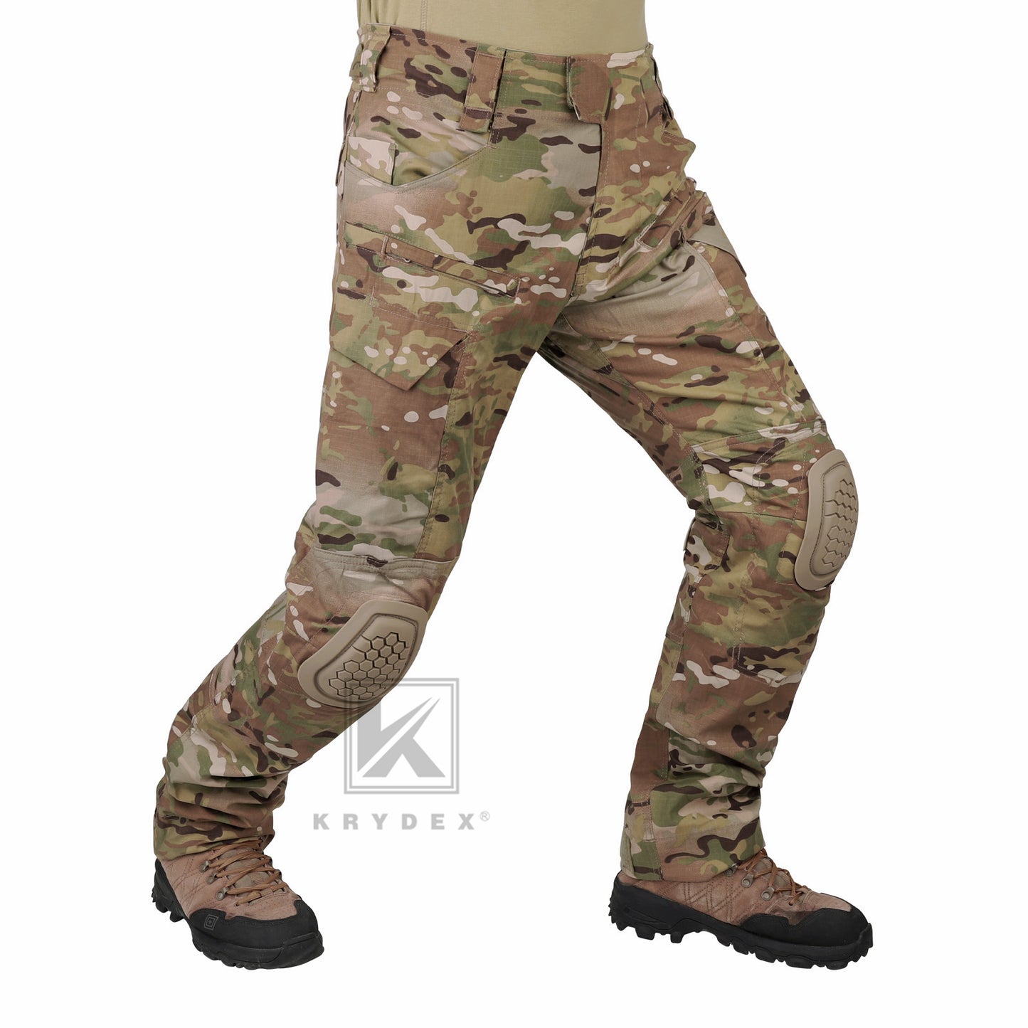 Krydex Tactical Men’s Combat Pants with Knee Pads Uniform Trousers