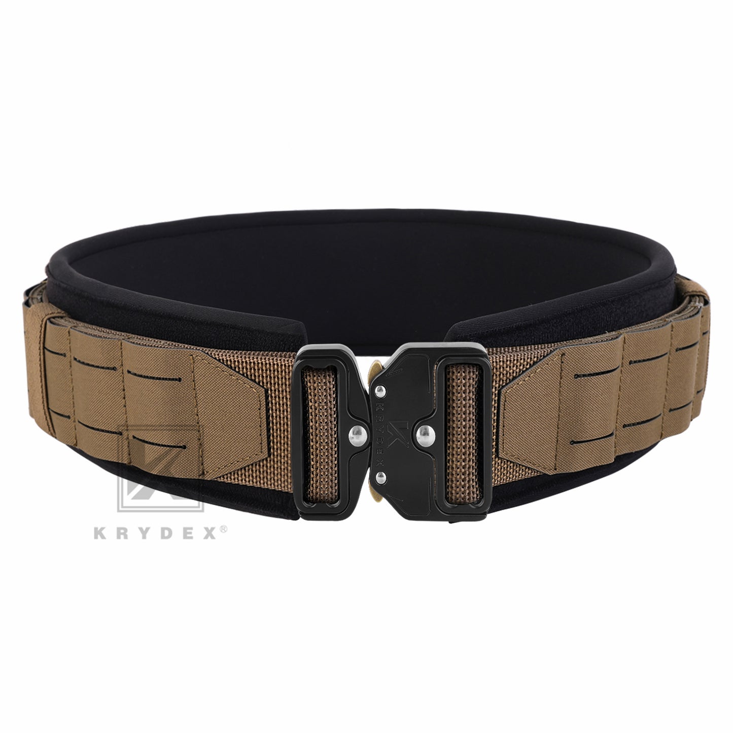 Krydex Tactical Molle Belt Quick Release Duty Gun Shooting Belt Laser Molle Padded Load Bearing Stiffened Belt