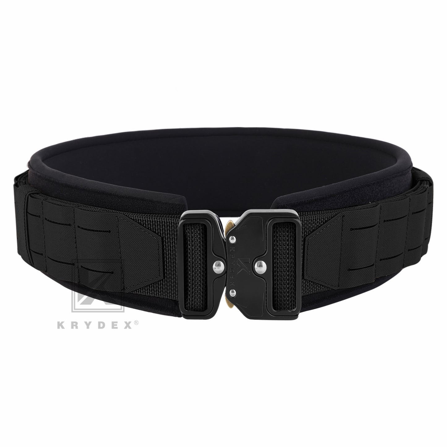Krydex Tactical Molle Belt Quick Release Duty Gun Shooting Belt Laser Molle Padded Load Bearing Stiffened Belt