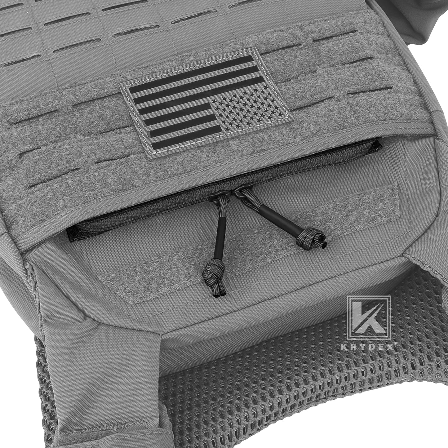 Krydex Tactical Vest Admin Pocket Zipper Insert Chest Full Two Way Zip For 511 Trainer Vest CPC Carrier