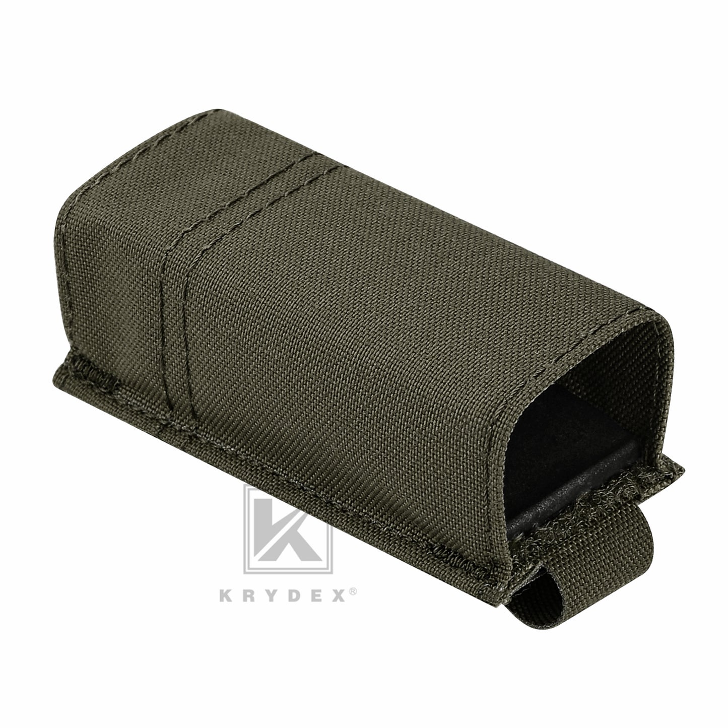 KRYDEX Tactical 9mm Single Pistol Magazine Pouch Mag Holder Duty Belt MOLLE Compatible