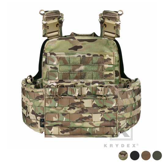 KRYDEX Tactical Plate Carrier Heavy Duty Modular MOLLE Vest