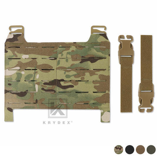 KRYDEX Tactical MOLLE Front Flap Adapt Laser Cut Panel Detachable For Tactical Vest Plate Carrier