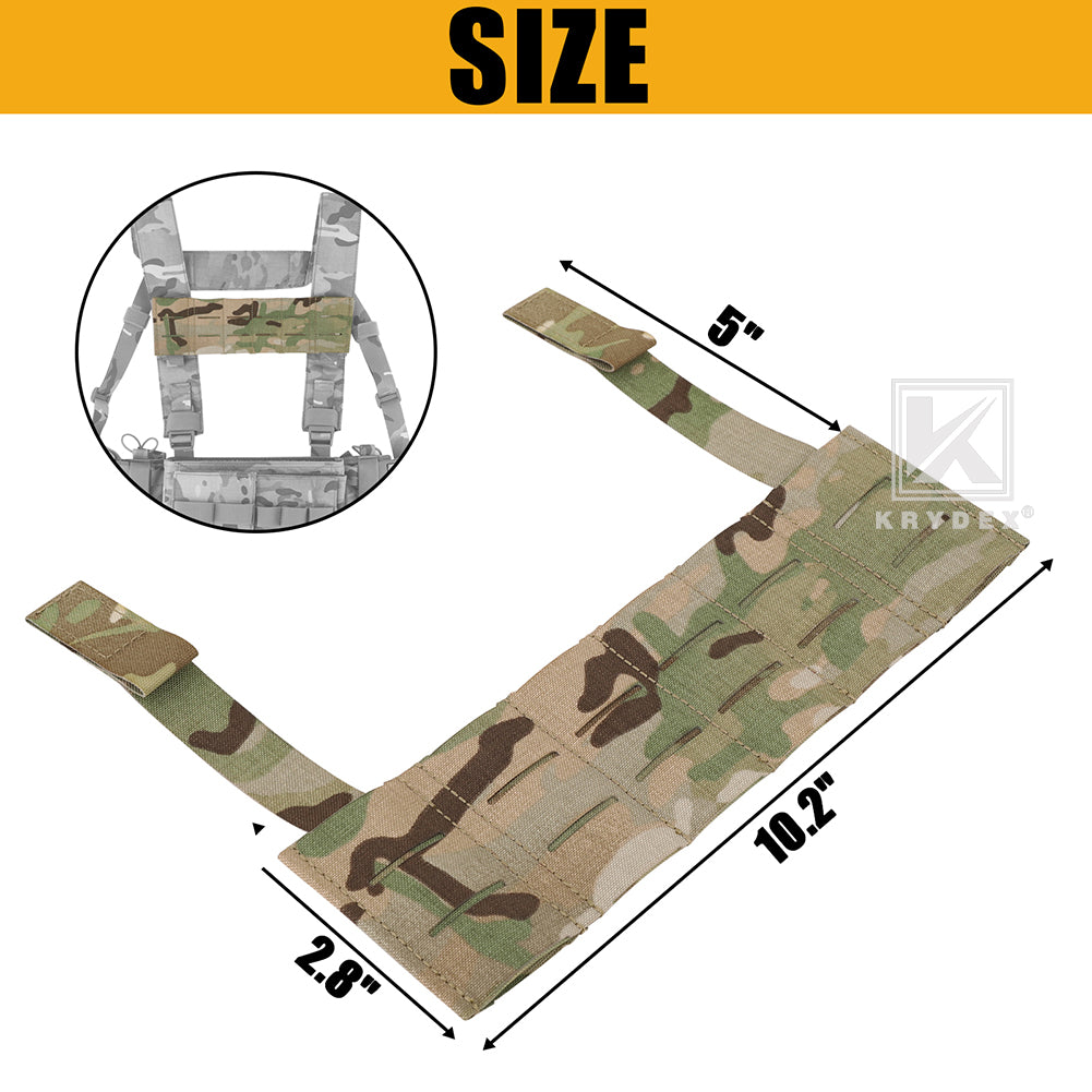 Krydex Tactical Chest Rig MOLLE Panel Front Chest Holder Bridge Phone Mount for D3CR MK3 MK4 UW SOP Rigs