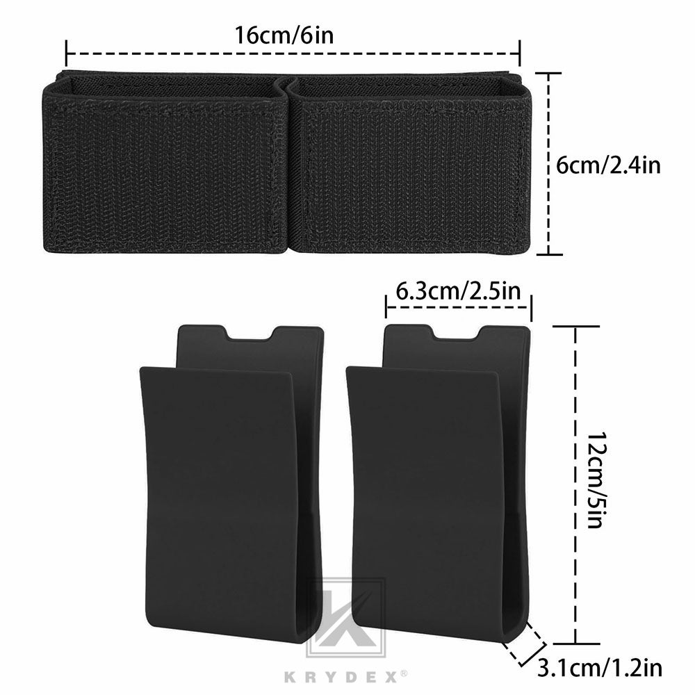 Krydex Tactical 556 Double Mag Insert Magazine Pouch D3CR Chest Rig MK3 Tactical Vest Placard Kangaroo