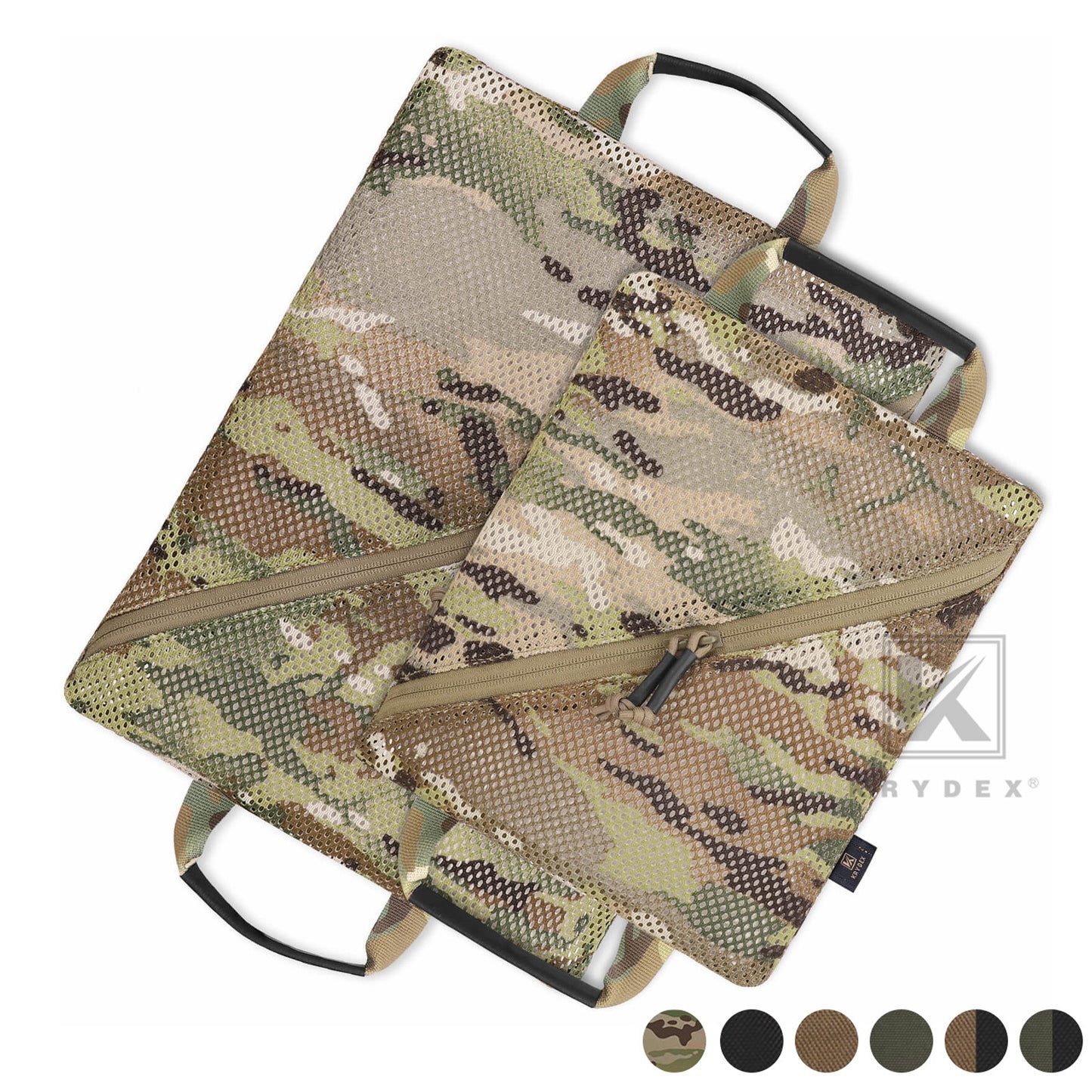 Krydex Tactical Storage Mesh Pouch Set Insert Modular Utility Admin Pockets Travel Organizer EDC Bag