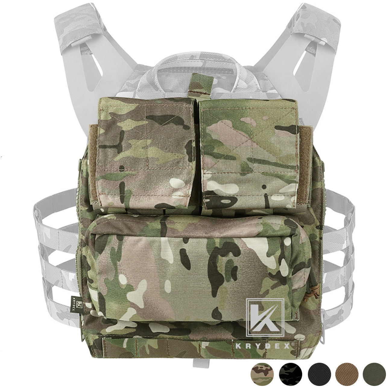 KRYDEX Quick Zip-ON Panel Hydration Pack Platebag Tactical Pouch