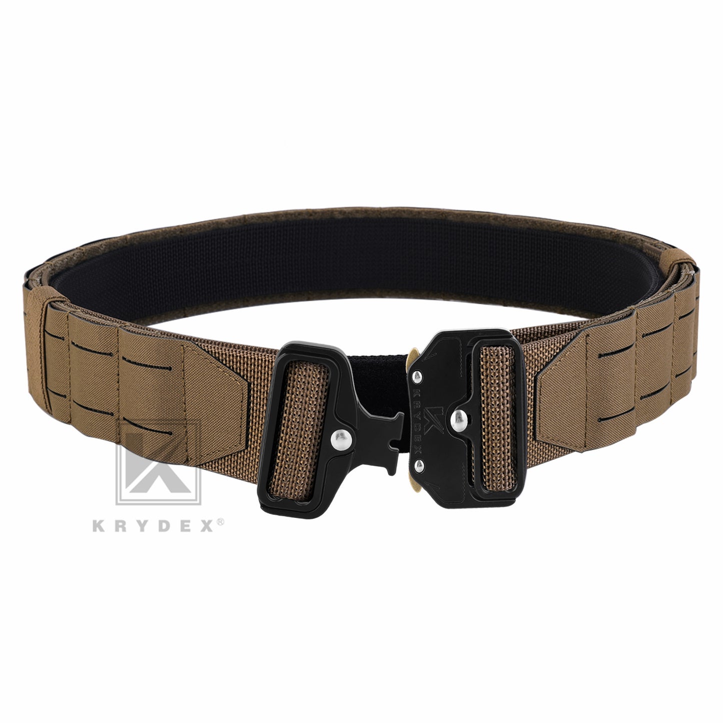 Krydex Tactical Molle Belt Quick Release Duty Gun Shooting Belt Laser Molle Padded Load Bearing Stiffened Belt