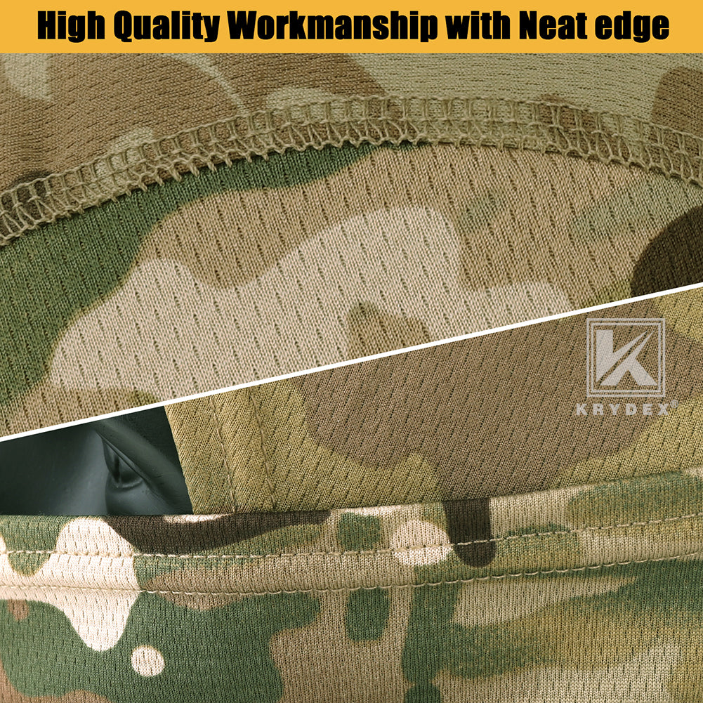 Krydex Tactical Face Mask Balaclava Camouflage Full Head Wrap Quick Dry Neck Gaiter UV Protection Hood for Motorcycle Cycling Hiking Hunting