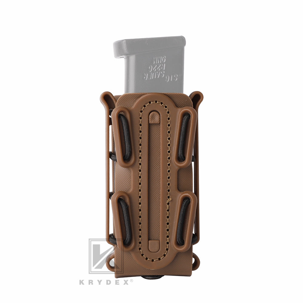 KRYDEX Soft Shell 9mm Pistol Magazine Pouch Mag Carrier with Clip Tall