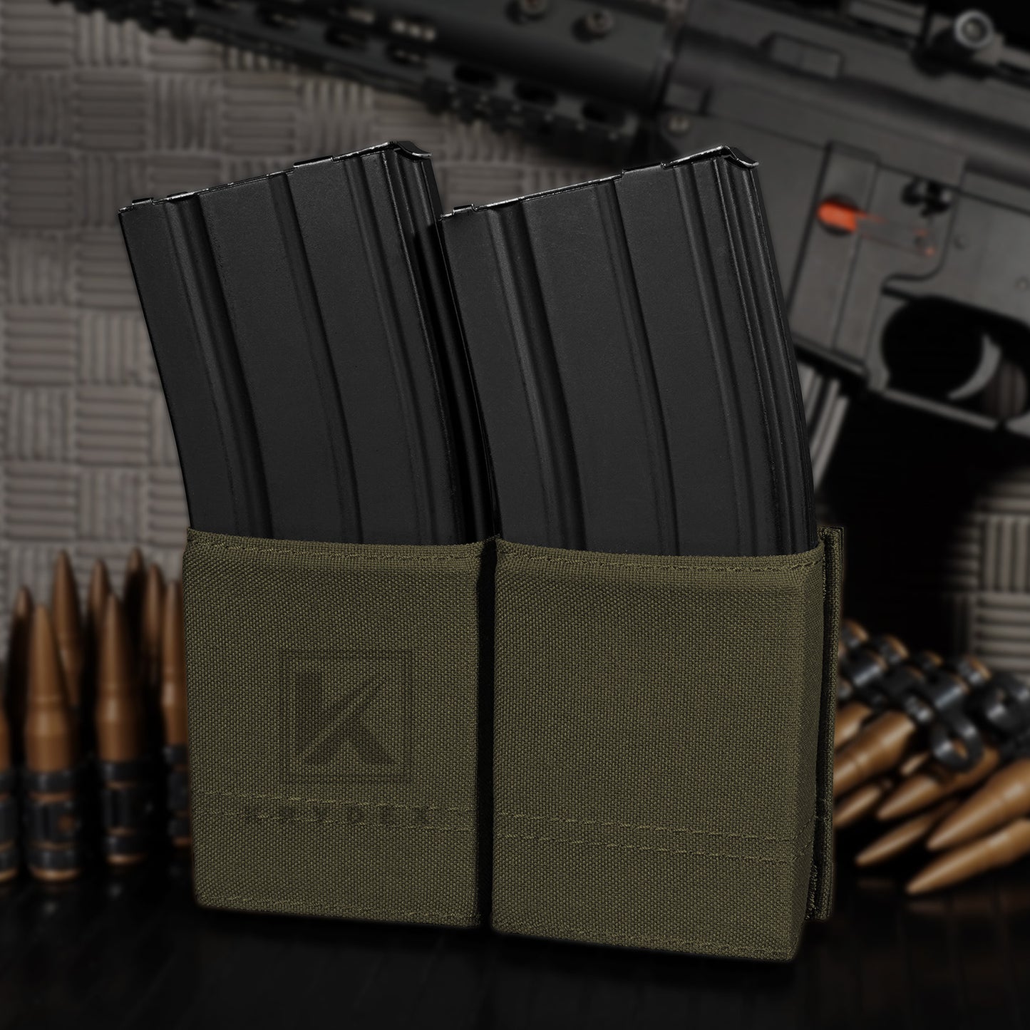 Krydex Tactical 5.56 Double Magazine Pouch M4 Mag Holder Duty Belt & Molle Compatible
