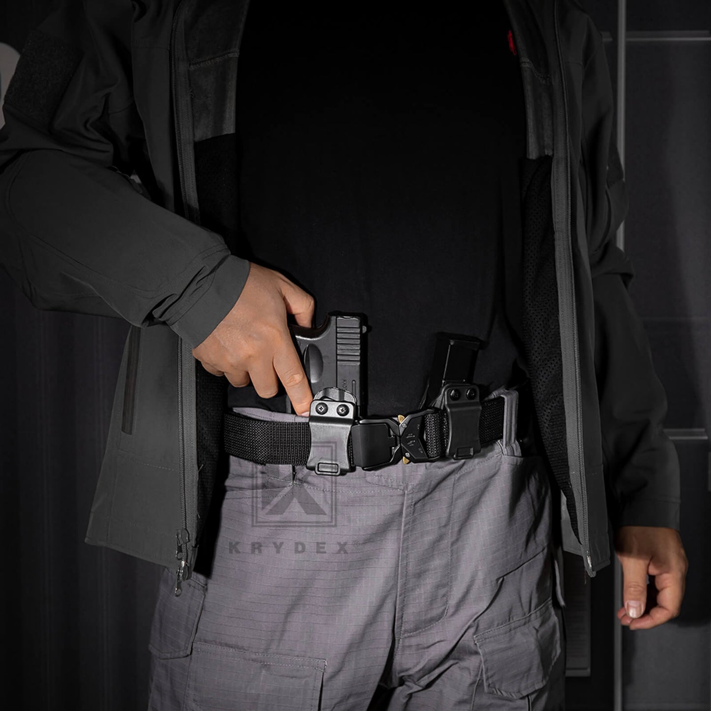 KRYDEX Quick Release 1.5" Heavy Duty Tactical Belt 2-Ply Nylon Metal Flip Top Buckle