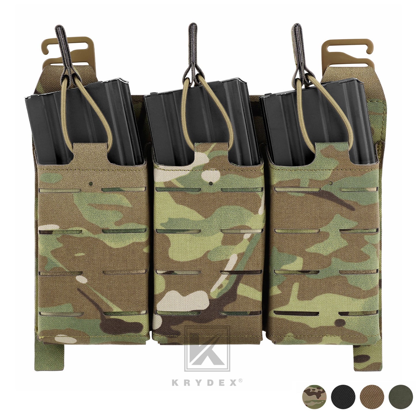 Krydex Tactical KTAR Front Flap 5.56 Triple Magazine Pouch for Tactical Vest Plate Carrier