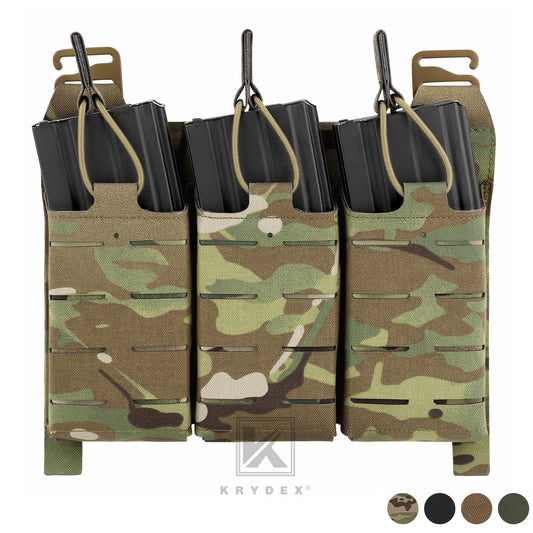 Krydex Tactical KTAR Front Flap 5.56 Triple Magazine Pouch for Tactical Vest Plate Carrier