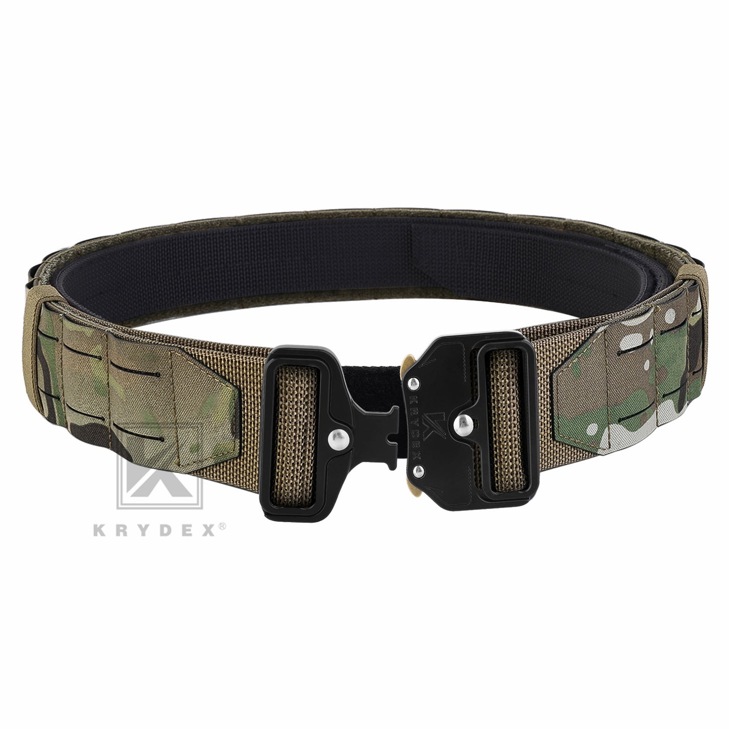 Krydex Tactical Molle Belt Quick Release Duty Gun Shooting Belt Laser Molle Padded Load Bearing Stiffened Belt