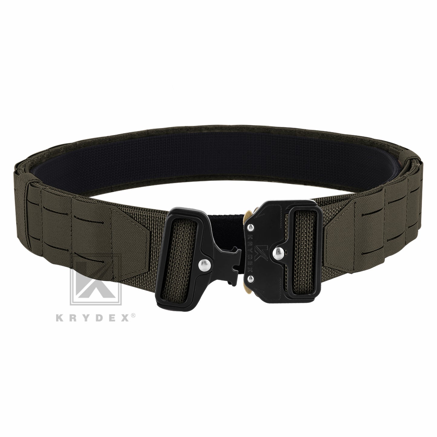 Krydex Tactical Molle Belt Quick Release Duty Gun Shooting Belt Laser Molle Padded Load Bearing Stiffened Belt