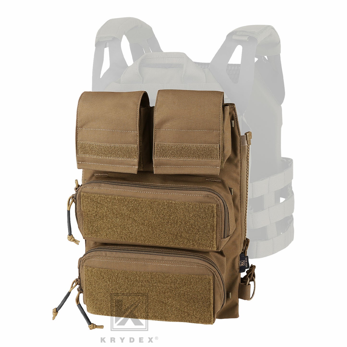 KRYDEX Tactical Modular Zip On Backpack for CPC NCPC JPC 2.0 AVS Vest Zipper Molle Back Panel
