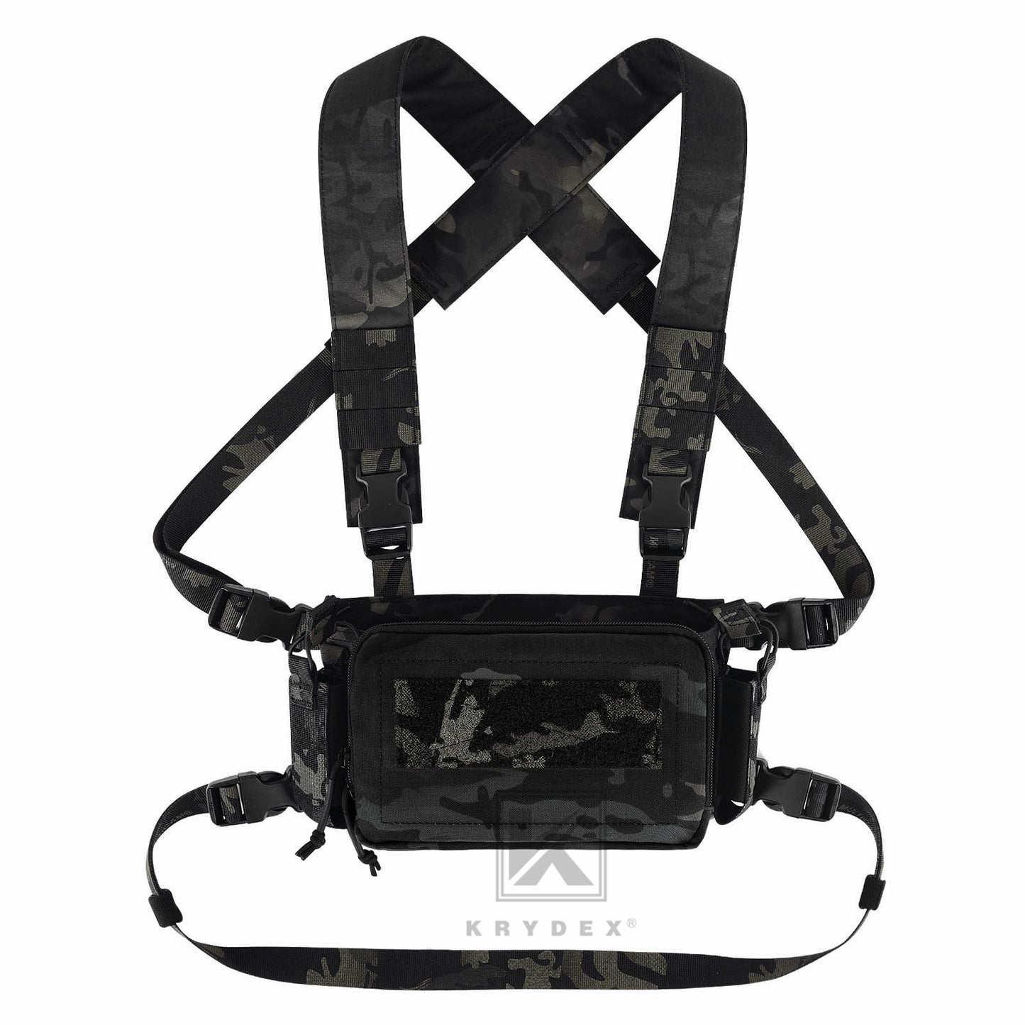 KRYDEX Tactical D3CR Chest Rig 5.56 7.62 Rifle Pistol Mag Pouch Placard Carrier with D3 Flatpack Tactical Backpack